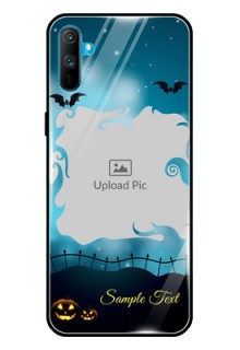 Realme C3 Custom Glass Phone Case  - Halloween frame design