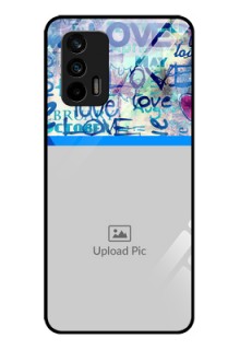 Realme GT 5G Custom Glass Mobile Case - Colorful Love Design