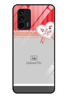Realme GT 5G Custom Glass Mobile Case - Red Love Pattern Design