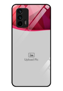 Realme GT 5G Custom Glass Mobile Case - Red Abstract Design