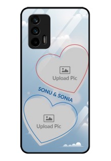 Realme GT 5G Custom Glass Mobile Case - Blue Color Couple Design 