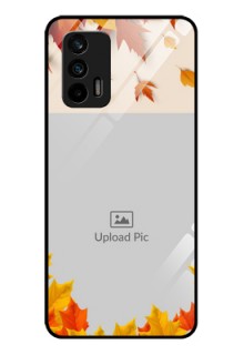Realme GT 5G Photo Printing on Glass Case - Autumn Maple Leaves Design