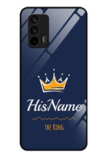 Realme GT 5G Glass Phone Case King with Name
