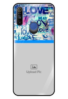 Realme Narzo 10A Custom Glass Mobile Case  - Colorful Love Design