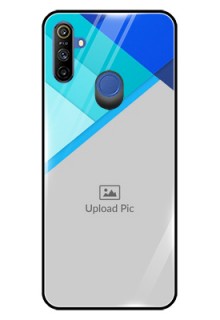 Realme Narzo 10A Custom Glass Phone Case  - Blue Pattern Design