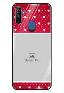 Realme Narzo 10A Photo Printing on Glass Case  - Hearts Mobile Case Design