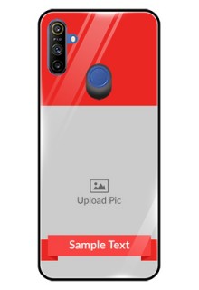 Realme Narzo 10A Custom Glass Phone Case  - Simple Red Color Design