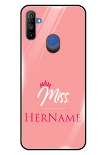 Realme Narzo 10A Custom Glass Phone Case Mrs with Name