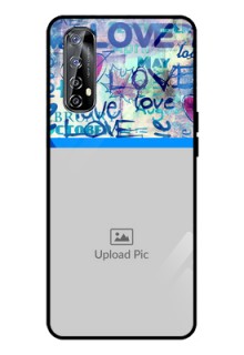 Realme Narzo 20 Pro Custom Glass Mobile Case  - Colorful Love Design