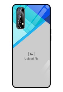 Realme Narzo 20 Pro Custom Glass Phone Case  - Blue Pattern Design