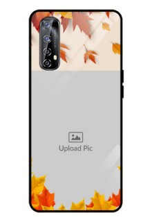 Realme Narzo 20 Pro Photo Printing on Glass Case  - Autumn Maple Leaves Design