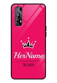 Realme Narzo 20 Pro Glass Phone Case Queen with Name