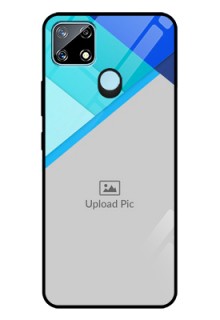 Realme Narzo 20 Custom Glass Phone Case  - Blue Pattern Design