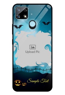 Realme Narzo 20 Custom Glass Phone Case  - Halloween frame design