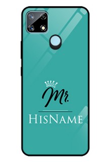 Realme Narzo 20 Custom Glass Phone Case Mr with Name
