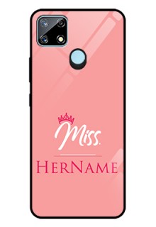 Realme Narzo 20 Custom Glass Phone Case Mrs with Name
