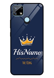Realme Narzo 20 Glass Phone Case King with Name