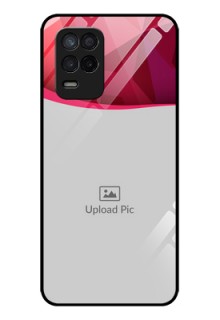 Realme Narzo 30 5G Custom Glass Mobile Case - Red Abstract Design