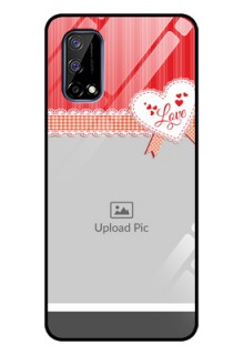 Realme Narzo 30 Pro 5G Custom Glass Mobile Case - Red Love Pattern Design