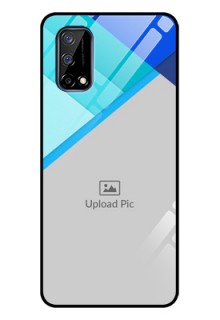 Realme Narzo 30 Pro 5G Custom Glass Phone Case - Blue Pattern Design