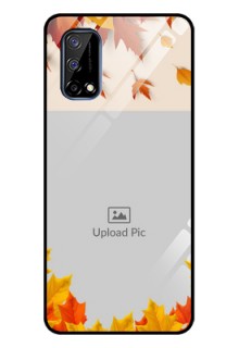Realme Narzo 30 Pro 5G Photo Printing on Glass Case - Autumn Maple Leaves Design