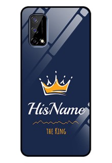 Realme Narzo 30 Pro 5G Glass Phone Case King with Name