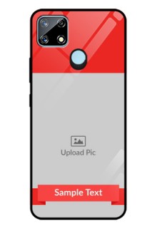 Narzo 30A Custom Glass Phone Case  - Simple Red Color Design
