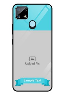 Narzo 30A Personalized Glass Phone Case  - Simple Blue Color Design