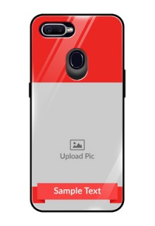 Realme U1 Custom Glass Phone Case  - Simple Red Color Design
