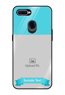 Realme U1 Personalized Glass Phone Case  - Simple Blue Color Design