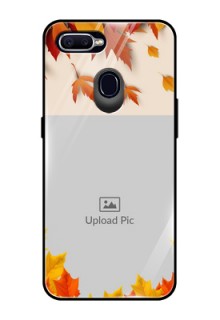 Realme U1 Photo Printing on Glass Case  - Autumn Maple Leaves Design