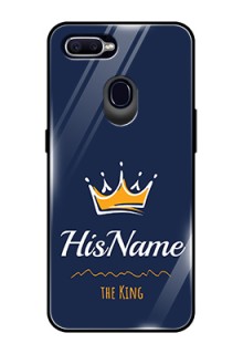 Realme U1 Glass Phone Case King with Name