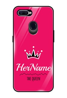 Realme U1 Glass Phone Case Queen with Name