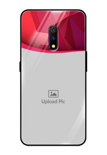 Realme X Custom Glass Mobile Case  - Red Abstract Design