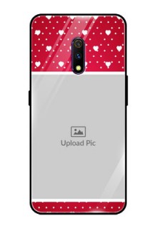 Realme X Photo Printing on Glass Case  - Hearts Mobile Case Design
