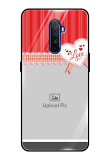 Realme X2 Pro Custom Glass Mobile Case  - Red Love Pattern Design