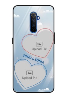Realme X2 Pro Custom Glass Mobile Case  - Blue Color Couple Design 
