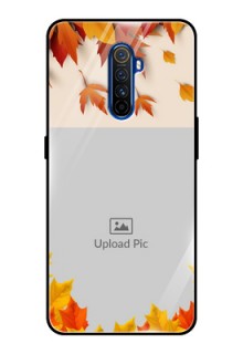 Realme X2 Pro Photo Printing on Glass Case  - Autumn Maple Leaves Design
