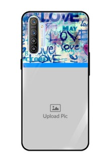 Realme X2 Custom Glass Mobile Case  - Colorful Love Design