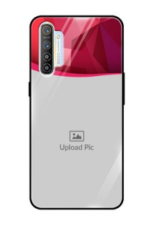 Realme X2 Custom Glass Mobile Case  - Red Abstract Design
