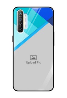 Realme X2 Custom Glass Phone Case  - Blue Pattern Design