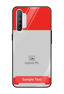 Realme X2 Custom Glass Phone Case  - Simple Red Color Design