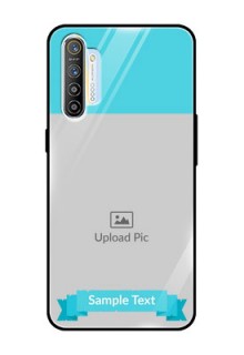 Realme X2 Personalized Glass Phone Case  - Simple Blue Color Design