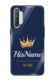 Realme X2 Glass Phone Case King with Name