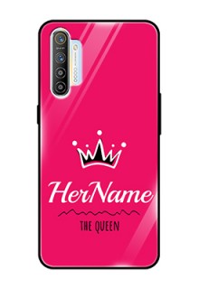Realme X2 Glass Phone Case Queen with Name