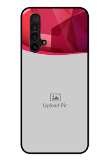 Realme X3 Super Zoom Custom Glass Mobile Case - Red Abstract Design
