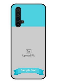 Realme X3 Super Zoom Personalized Glass Phone Case - Simple Blue Color Design