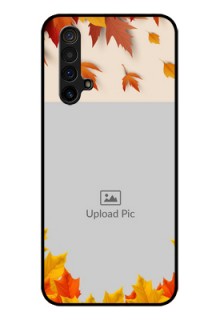 Realme X3 Super Zoom Photo Printing on Glass Case - Autumn Maple Leaves Design