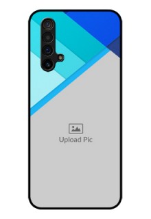 Realme X3 Custom Glass Phone Case - Blue Pattern Design