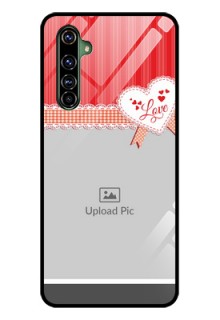 Realme X50 Pro 5G Custom Glass Mobile Case - Red Love Pattern Design